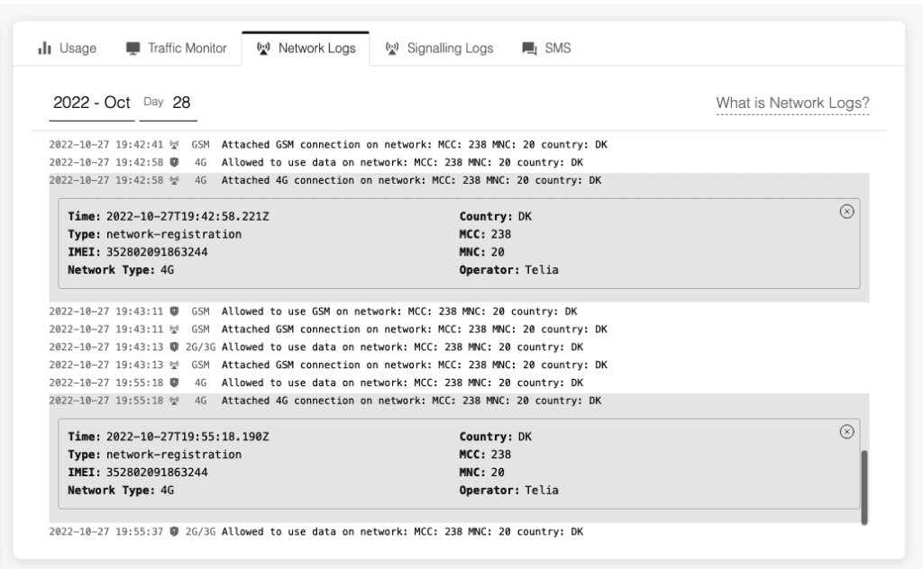 Using Network Logs for IoT device troubleshooting.